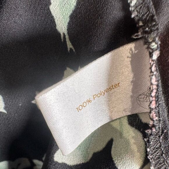 Decree long sleeve black floral blouse top size XL - Picture 5 of 6